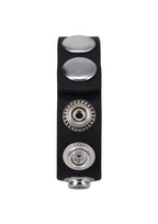 Rock Solid The Silicone 5 Snap Adjustable Cock Ring - Black