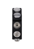 Rock Solid The Silicone 5 Snap Adjustable Cock Ring - Black