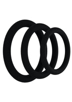 Rock Solid Tri-Pack Silicone Gasket Cock Ring - Black