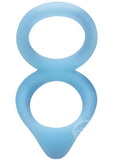 Rock Solid Dual Enhancer Glow in the Dark Silicone Ring - Blue