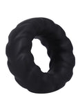 Rock Solid Fat Tire Silicone Cock Ring - Black