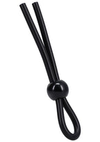 Rock Solid The Lasso Single Lock Adjustable Silicone Cock Tie - Black