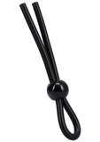 Rock Solid The Lasso Single Lock Adjustable Silicone Cock Tie - Black