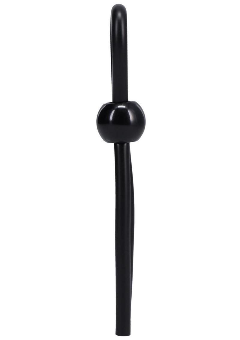 Rock Solid The Lasso Single Lock Adjustable Silicone Cock Tie - Black