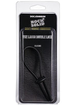 Rock Solid The Lasso Double Lock Adjustable Silicone Cock Tie - Black