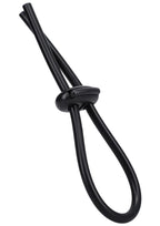 Rock Solid The Lasso Double Lock Adjustable Silicone Cock Tie - Black