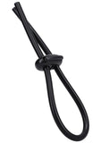 Rock Solid The Lasso Double Lock Adjustable Silicone Cock Tie - Black