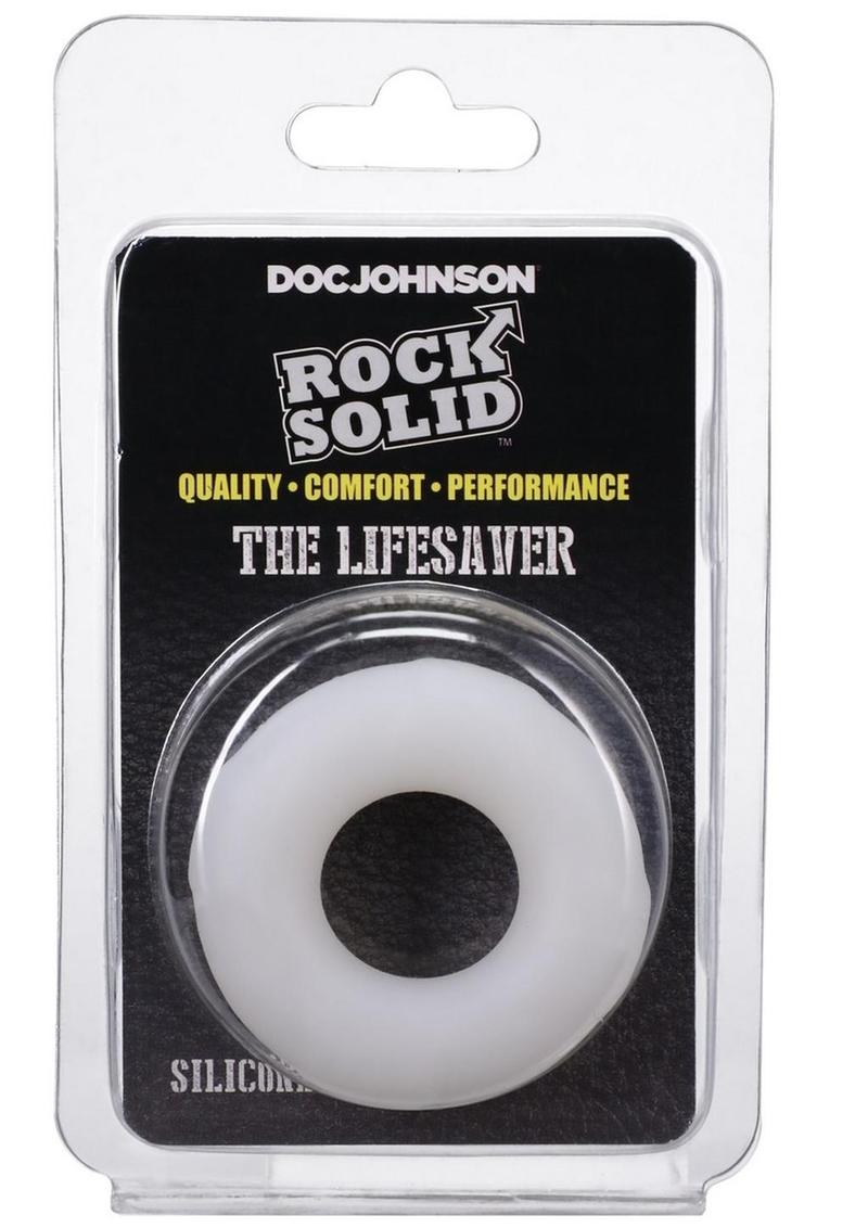 Rock Solid Lifesaver Silicone Cock Ring - Black