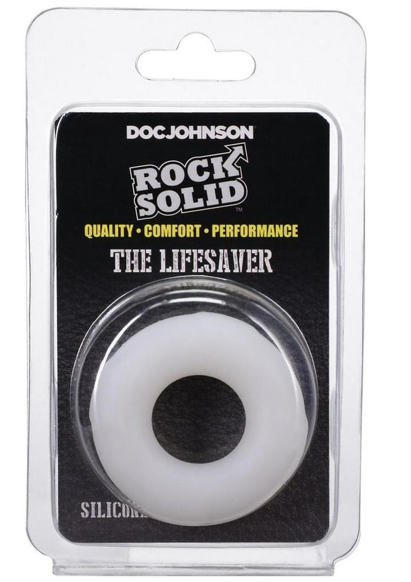 Rock Solid Lifesaver Silicone Cock Ring - Black