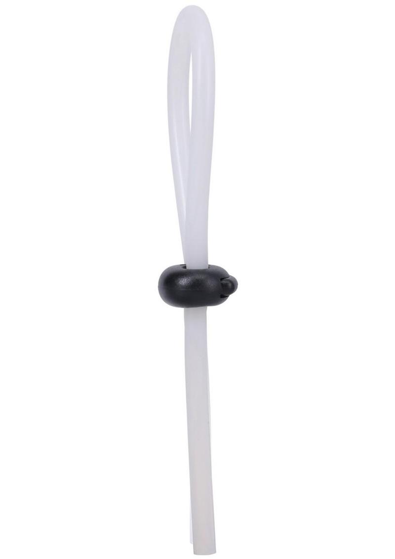Rock Solid The Lasso Double Lock Adjustable Silicone Cock Tie - Black