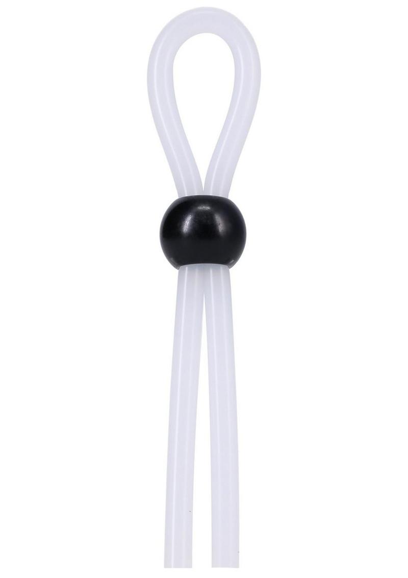 Rock Solid The Lasso Single Lock Adjustable Silicone Cock Tie - Black