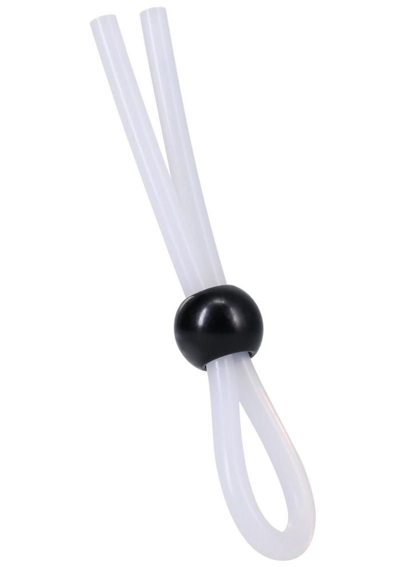 Rock Solid The Lasso Single Lock Adjustable Silicone Cock Tie - Black