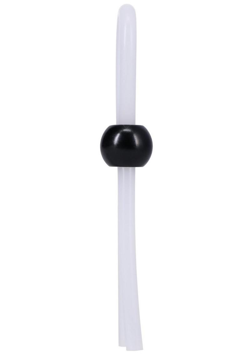 Rock Solid The Lasso Single Lock Adjustable Silicone Cock Tie - Black