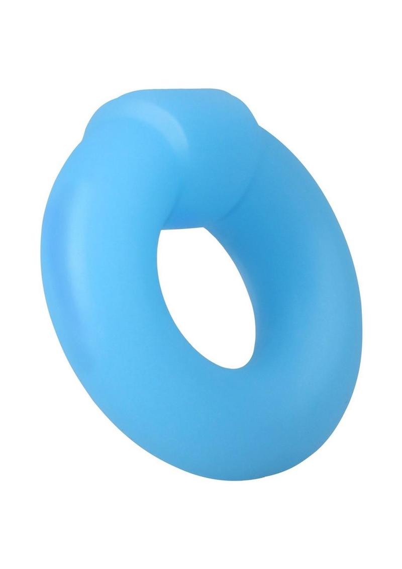 Rock Solid The Mega Ring Glow in the Dark Silicone Cock Ring - Blue