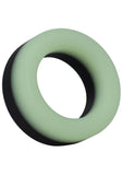 Rock Solid The Big O Glow in the Dark Silicone Cock Ring - Green/Black
