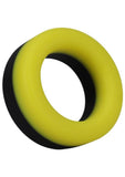 Rock Solid The Big O Silicone Cock Ring - Yellow/Black