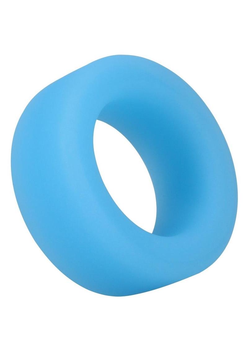 Rock Solid The Big O Glow in the Dark Silicone Cock Ring - Blue