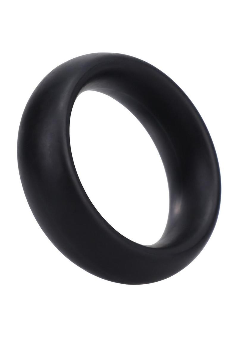 Rock Solid The Silicone Collar Cock Ring - Medium - Black