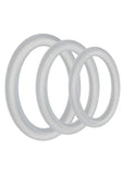 Rock Solid Tri-Pack Silicone Gasket Cock Ring - White