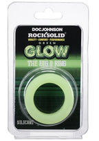 Rock Solid The Big O Glow in the Dark Silicone Cock Ring - Green