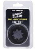 Rock Solid The Twist Silicone Cock Ring - Black