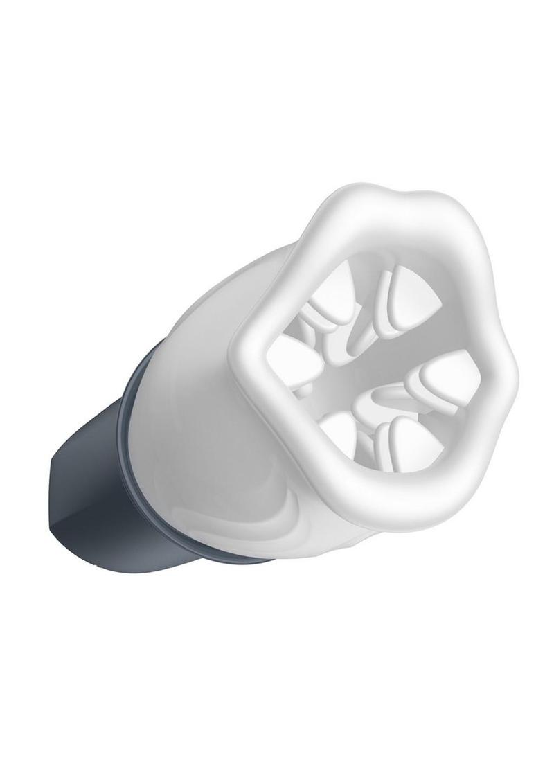 LUX Active First Class Rechargeable Rotating Masturbator Cup - Navy/White
