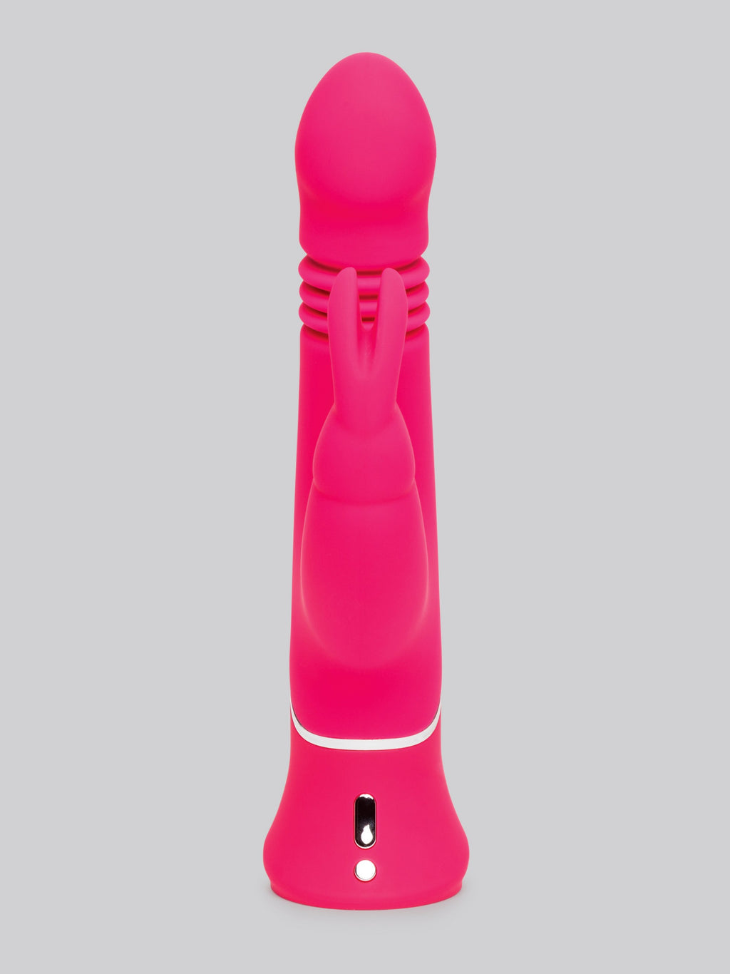 Happy Rabbit Thrusting Realistic Silicone Rabbit Vibrator - Pink