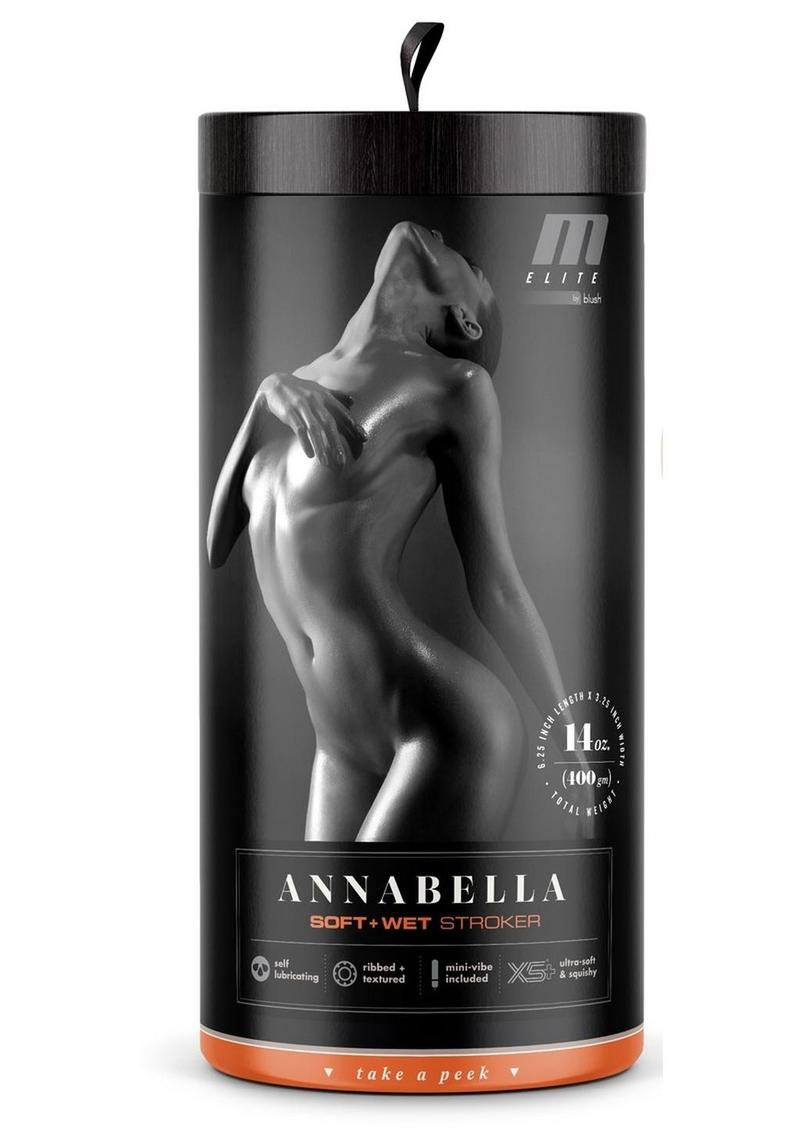 M Elite Soft and Wet Annabella Realistic Vagina Masturbator - Vanilla