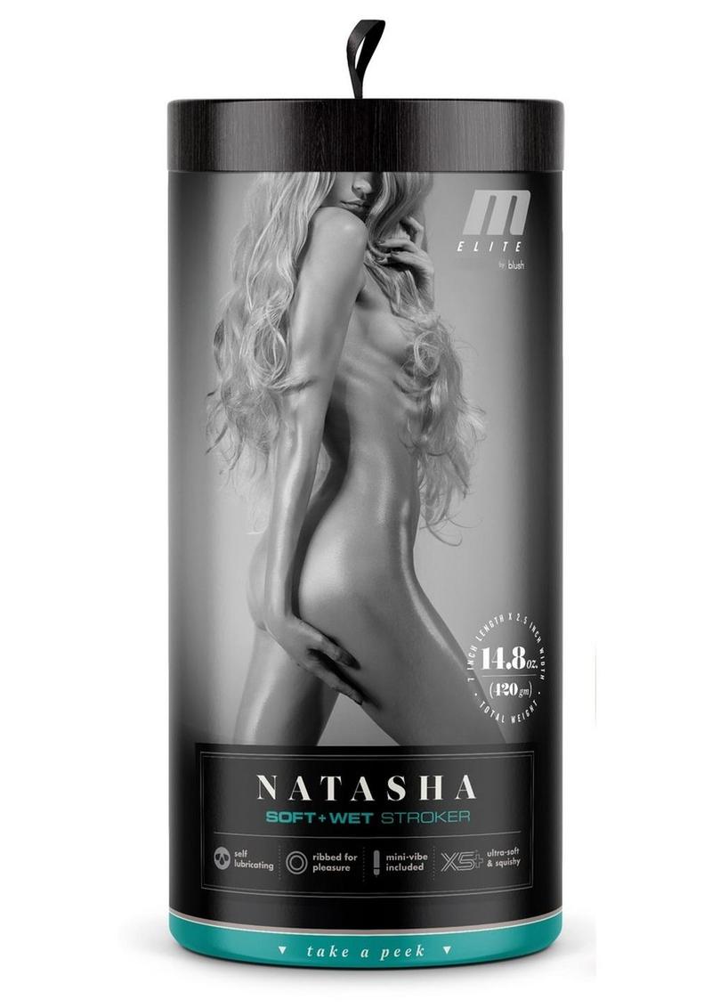 M Elite Soft and Wet Natasha Realistic Vagina Masturbator - Vanilla