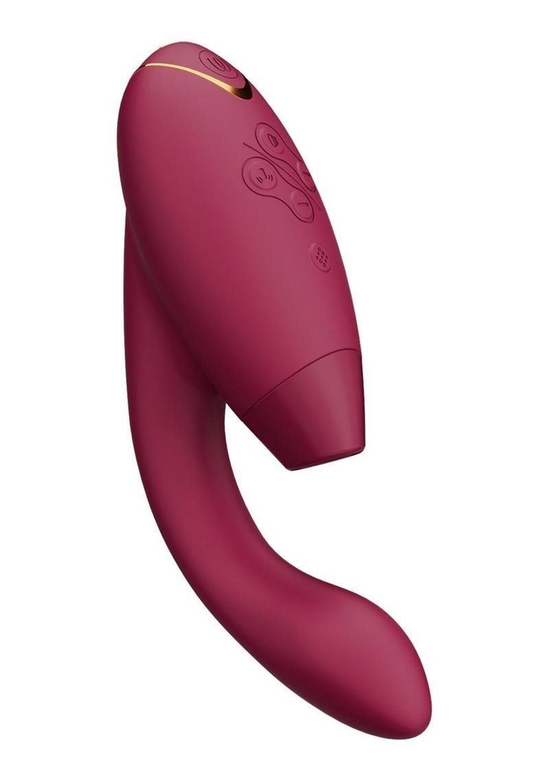 Womanizer Duo 2 Silicone Rechargeable Clitoral and G-Spot Stimulator - Bordeaux
