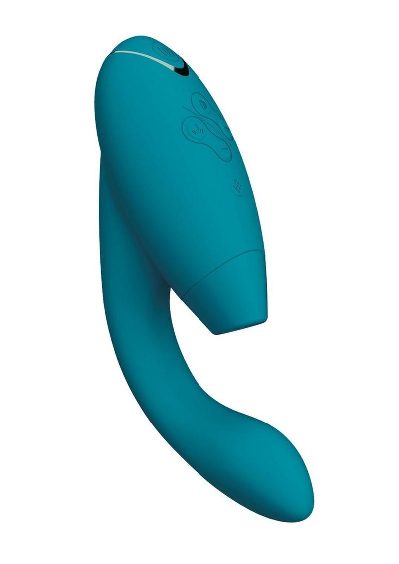 Womanizer Duo 2 Silicone Rechargeable Clitoral and G-Spot Stimulator - Petrol
