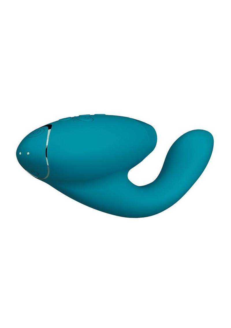 Womanizer Duo 2 Silicone Rechargeable Clitoral and G-Spot Stimulator - Petrol
