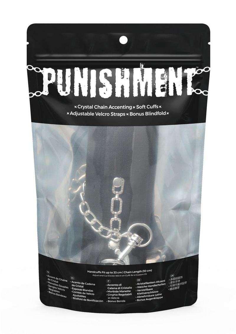 Punishment Crystal Detail Handcuffs - Black
