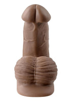 Gender X Silicone Packer Dildo 4in - Chocolate