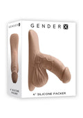 Gender X Silicone Packer Dildo 4in - Caramel
