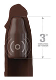 Fantasy X-Tensions Elite Silicone Vibrating 9in Sleeve with 3in Plug and Remote Control - Chocolate
