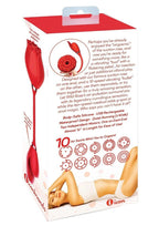 Wild Rose & Bullet Rechargeable Silicone Clitoral Stimulator with Suction - Red