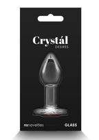 Crystal Desires Red Heart Glass Anal Plugs - Small