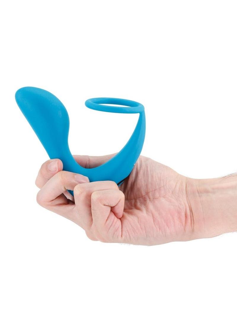 Renegade Slingshot II Rechargeable Silicone Cock Ring & Prostate Plug with Remote Control - Teal