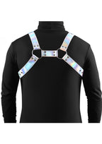 Cosmo Harness Rogue Chest Harness - Small/Medium - Rainbow