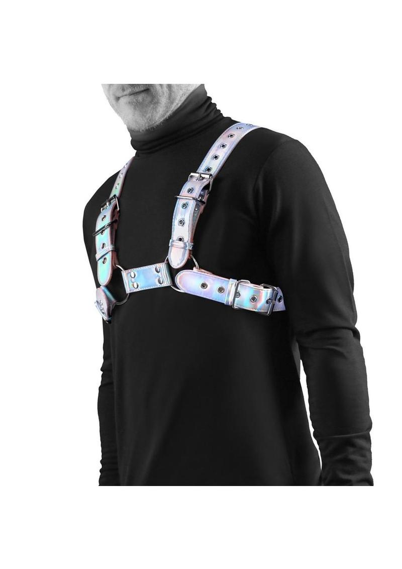 Cosmo Harness Rogue Chest Harness - Small/Medium - Rainbow