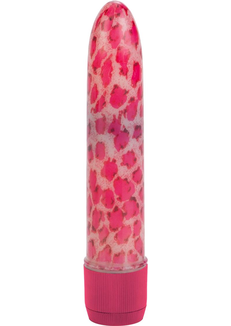 Hard Vibes Leopard Waterproof Mini Massager 4.5in - Pink
