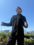 LUDOVIC DE SAINT SERNIN Alan Shirt Black Leather