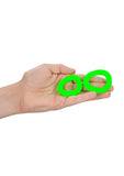 Ouch! Cock Ring Silicone Set (2pc) Glow in the Dark - Green