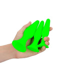 Ouch! Butt Plug Set Glow in the Dark - Green