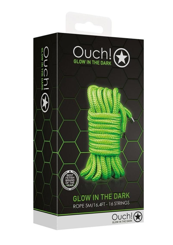 Ouch! Rope 5m/16 Strings Glow in the Dark - Green