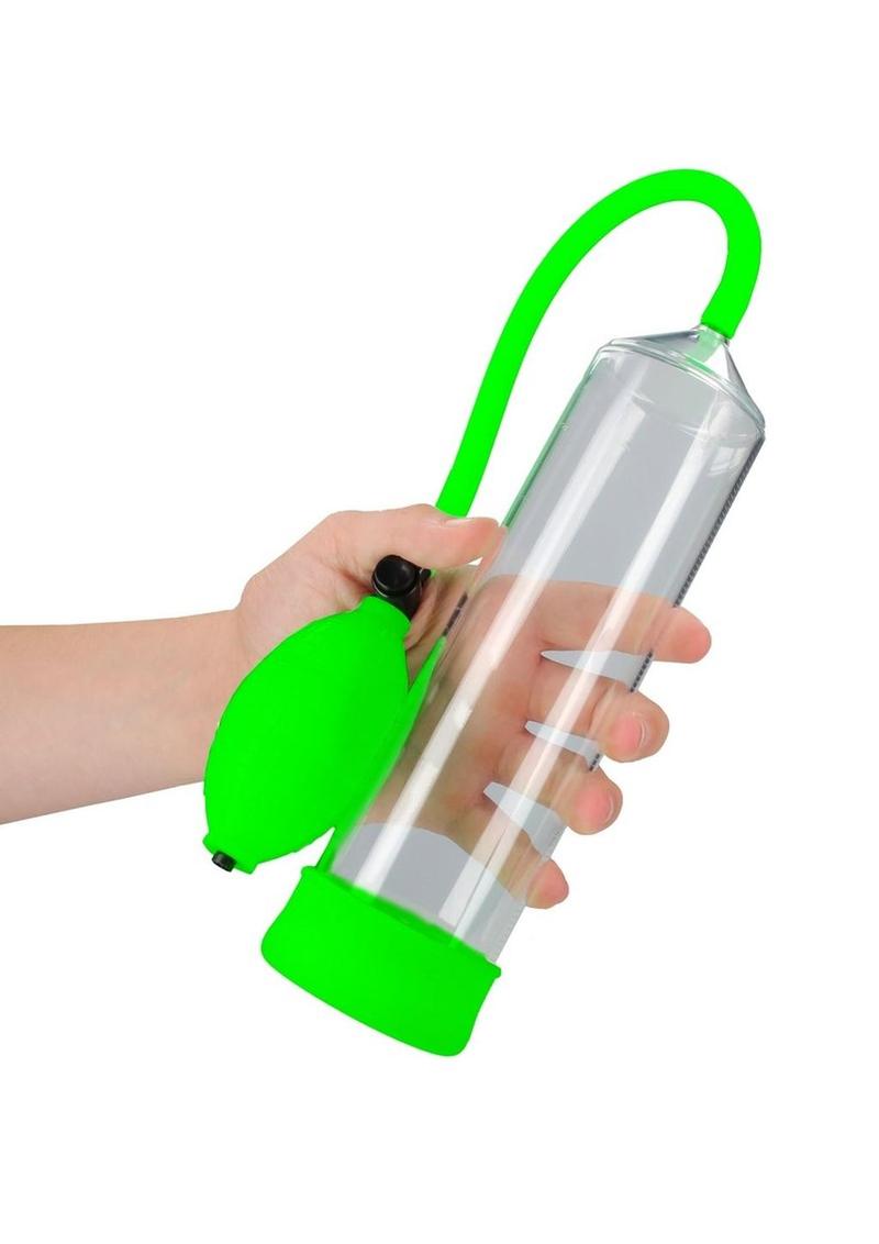 Ouch! Classic Penis Pump Glow in the Dark - Green