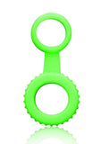 Ouch! Cock Ring & Ball Strap Silicone Glow in the Dark - Green