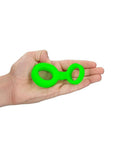 Ouch! Cock Ring & Ball Strap Silicone Glow in the Dark - Green