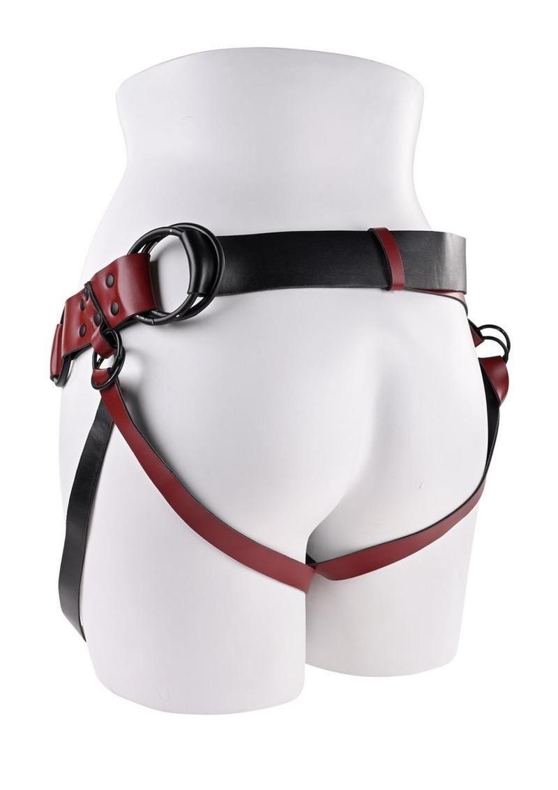 Saffron Monte Strap-On Harness - Red/Black